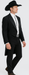 Mens Classic Western Cowboy Tail Tuxedo in Black