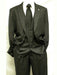 Mens 2 Button Gangster Pinstripe Suit in BLACK / GREY / BURGUNDY