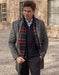 Men's Black  White Wool full length Overcoat