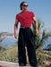 Mens Pleated Dress Pant Single Deep Pleat-Wide Leg 22-Inch around the bottom in 10 Colors unhemmed unfinished bottom