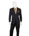 Men's Black Two Buttons Plaid ~ Window Pane Cheap Priced Business Suits Clearance Sale Pleated Pants Regular Cut