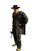 Men's Black and Gold Stripes Long Zoot Suit