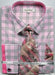 Pink Color Daniel Ellissa Graph Checker French Cuff Set Black/Fuchsia ~ fuschia Men's Dress Shirt