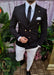 Mens Blazer - Black Velvet Fabric - Double Breasted Blazer