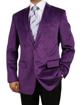 Alberto Nardoni Brand PURPLE VELVET BLAZERS FOR MEN Velour Men'S Blazer