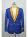 Men's Blazer  RoyalBlue ~ Gold Tuxedo Dinner Jacket and Blazer Two Toned