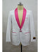 Men's Blazer  White ~ Fuschia Tuxedo Dinner Jacket and Blazer Two Toned
