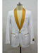 Men's Blazer  White ~ Gold Tuxedo Dinner Jacket and Blazer Two Toned