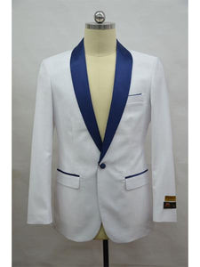 Men's Blazer White ~ NavyBlue Tuxedo Dinner Jacket and Blazer Two Toned