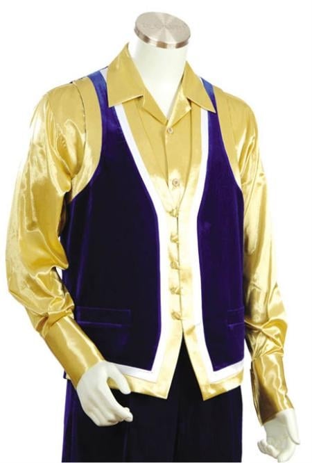 Men's Fashion 2pc Blue Denim Vest Sets Baggy - Wide Leg Pants Jean Fabric Leisure Casual Suit For Sale