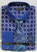 Avanti Uomo Printed Pattern French Cuff Blue Men's Dress Shirt