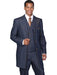 Men'S Blue 3 Piece Jean High Fashion Vested Long Cheap Priced Business Suits Clearance Sale
