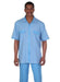 2 Piece New Blue Men's Vacation Summer/Spring Wear Casual Two Piece Walking Outfit For Sale Pant Sets Suit Set