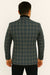 Mens Blue and Grey Windowpane Plaid Blazer –  Casual Sport Coat