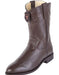 Men's Los Altos Boots Roper Toe Brown Genuine Elk Leather Handcrafted Dress Cowboy Boot Cheap Priced For Sale Online