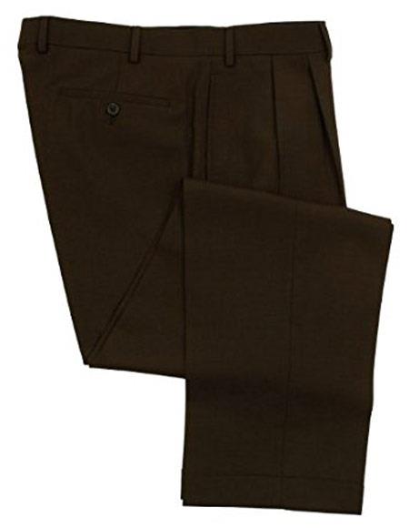 Mens Brown Wool Dress Pants – MensUSA