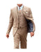 Men's Brown  Costumes Outfit Male Attire Great Gatsby Men's Clothing