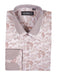 Men's Brown Cotton Blend Classic Fit Floral Pattern Standard Cuff Shirt