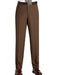 Brown Flat Front Regular Rise Slacks