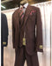 Men's Brown One Button Peak Lapel Suit
