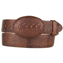 Men's Brown Original Ostrich Leg Skin Western Style Belt