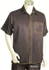 Men's Lustrous Exterior Short Sleeved Two Piece Mens Walking Outfit