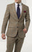 Mens Brown Windowpane Check Tweed Suit
