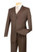 Men's Brown Stripe ~ Pinstripe Vested 3 Piece three piece suit - Jacket + Pants + Vest