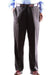 Regular Size & Big and Tall Brown 100% Wool Dress Pants Gabardine Fabric Pleated Pants unhemmed unfinished bottom