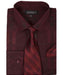Burgundy ~ Wine ~ Maroon Color 60% Cotton 40% Polyester Pinstripe Shadow Striped Tie with Hanky Men's Dress Shirt