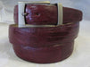 Men's Genuine Authentic Burgundy ~ Wine ~ Maroon Lizard Belt