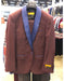 Men's Burgundy One Button Purple Shawl Lapel Cuff Link Suit