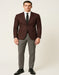 Mens Burgundy Paisley Tuxedo Blazer – Slim Fit Formal Dinner Jacket - Velvet Fabric - Slim Fitted