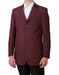 Men's Burgundy Poly Poplin Classic Fit Suit