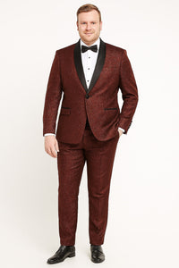Mens Burgundy Shiny Stripe Tuxedo Jacket – Slim Fit Satin Lapel Dinner Blazer for Formal Events - Image 4