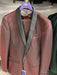 Mens Burgundy Shiny Stripe Tuxedo Jacket – Slim Fit Satin Lapel Dinner Blazer for Formal Events