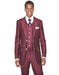 Slim Style   Milano Suits by Milano Moda Men's Burgundy ~ Wine ~ Maroon Suit  Shiny Flashy 3 Piece Burgundy Men's Sharkskin Suit