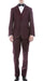 Men's Burgundy Slim Fit 3pc Tuxedo