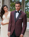 Western Suit - Trajes Para Hombres - Cowboy Formal Attire - Trajes De Novio - Burgundy