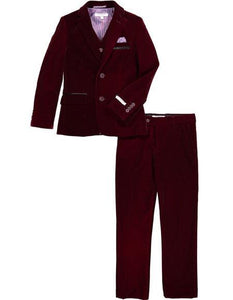 Men's Burgundy Wine Maroon Suit Blazer Velvet Fabric Burgundy Suit