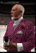 Men's Burgundy and White Pinstripe Double Breasted Blazer Sport Coat