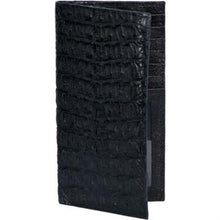 Chequera caiman ~ World Best Alligator ~ Gator Skin Lomo Men's Wallet Negro