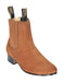 Men's Camel Genuine Suede Charro Leather Short Boots