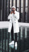 Mens Cashmere & Wool White Double Breasted Overcoat ~ Car Coat