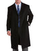 Men's Extra Long Outerwear Coat Available in Black & Charcoal Long Men's Dress Topcoat -  Winter coat & Overcoat  for Tall Man