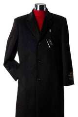 Men's Overcoat Men's Dress Coat Long Winter Dress Knee length Coat 3/4 Cashmere Long Men's Dress Topcoat - Winter coat ~ overcoat Charcoal