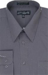 Men'S Dress Shirt Chap Charcoal Grey/Gray For Men Men'S Dress Cheap Priced Shirt Online Sale