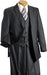 Summer Light Weight Fabric 3PC Vested Charcoal TNT Men's three piece suit