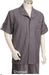 Men's Charcoal Tone  Short Sleeve Pinstripe Mens Walking Outfit