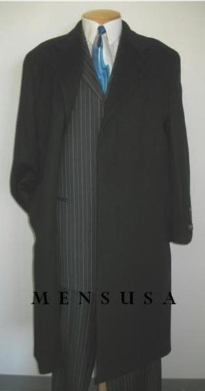 Men'S Dress Coat Full Length Deepest Charcoal Wool Blend 3 Button Men'S Overcoat Winter Men'S Topcoat Sale